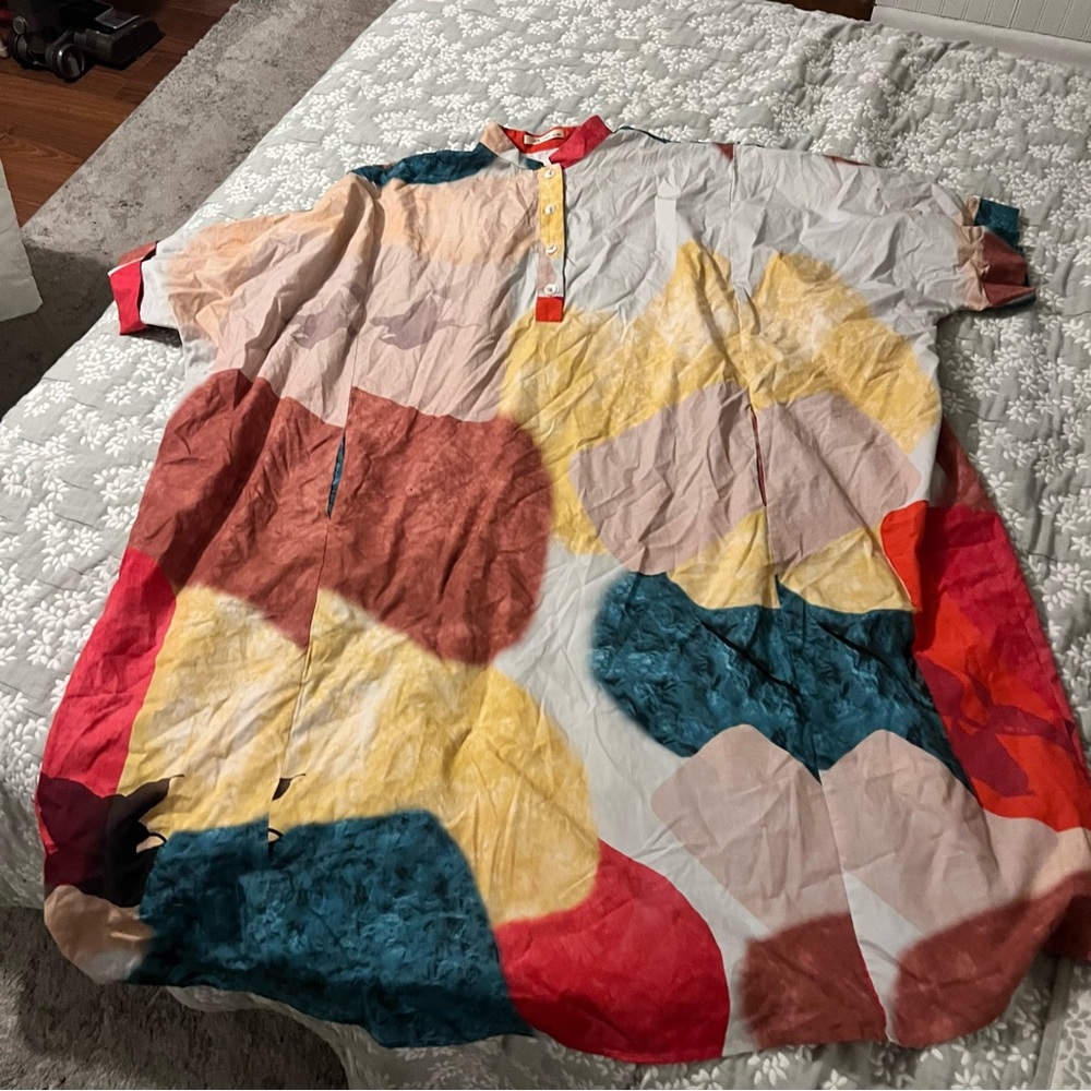 Colorful Abstract Print Dress